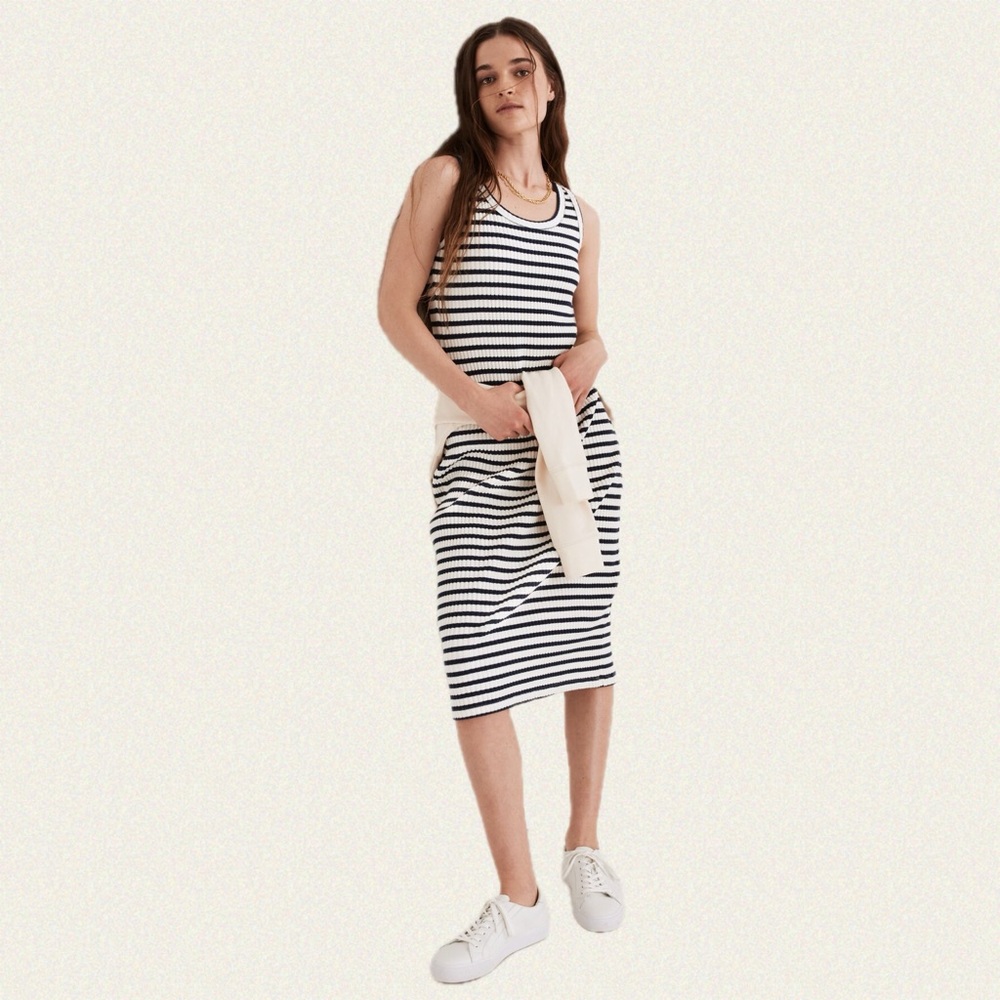 Madewell Ribbed Knit Midi Dress